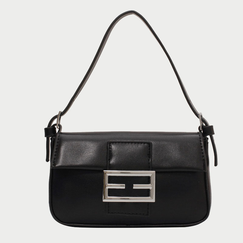 Women’s Buckle Flap Vegan Baguette Bags image