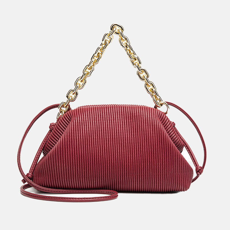 Women’s Chains Striped Pouch Clutch Bags image 8