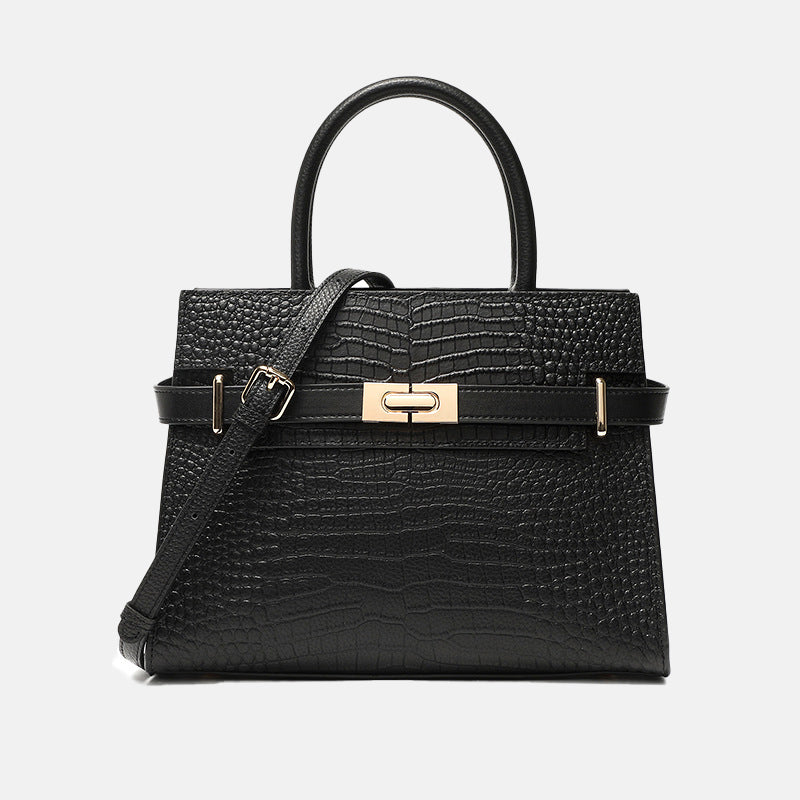 Women’s Genuine Leather Croc Print Satchel Bags image 10