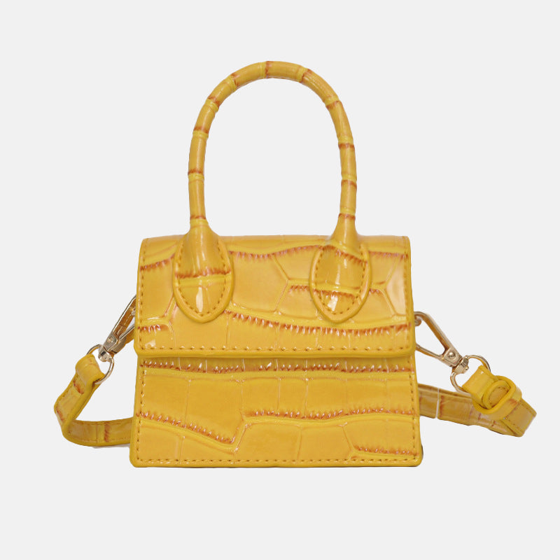 Women’s Mini Croc Print Top Handle Bags with Shoulder Strap image 6