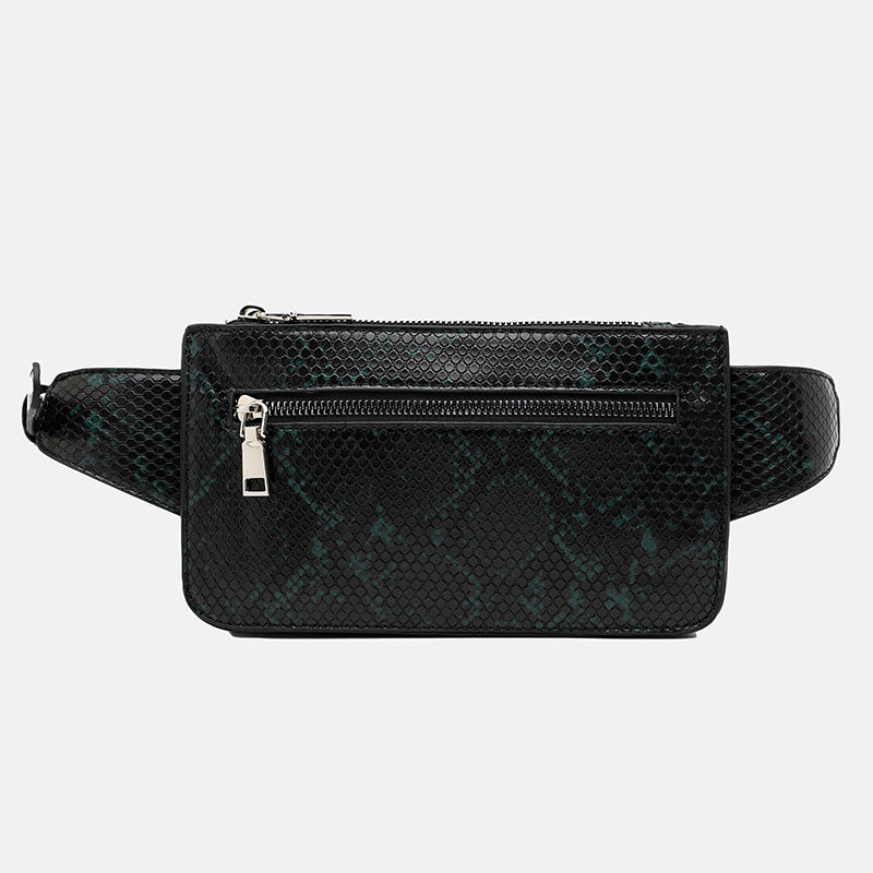 Women’s Python Square Waist Packs in Vegan Leather image 7