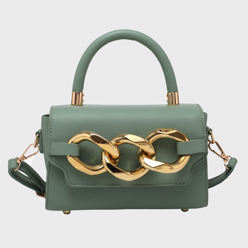 Women’s Large Chains Vegan Handbags with Crossbody Strap image 8