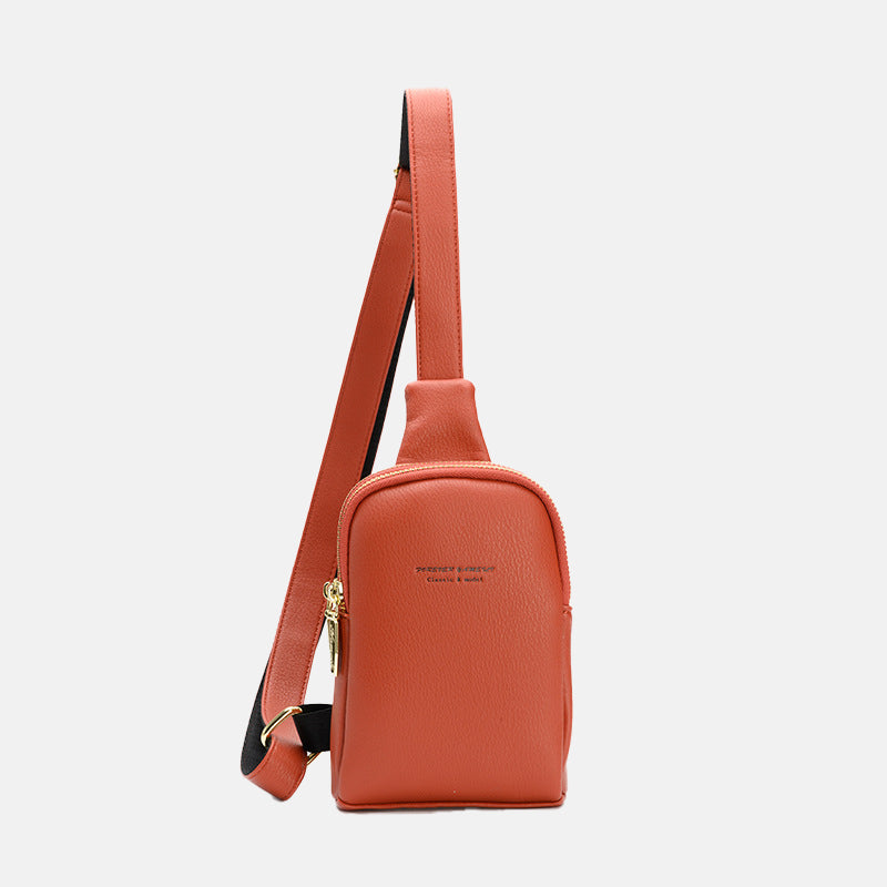 Women’s Minimal Textured Crossbody Sling Bags in Vegan Leather image 8