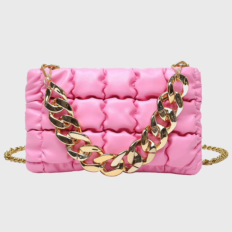 Women’s Quilted Slouchy Chains Crossbody Bags image 6