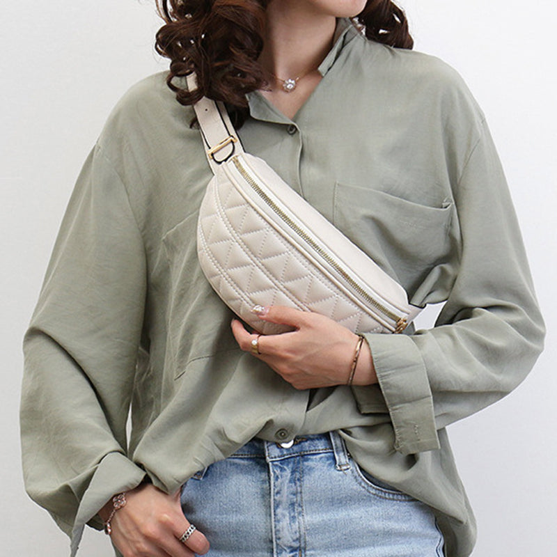 Women’s Quilted Vegan Crossbody Waist Bags image 13