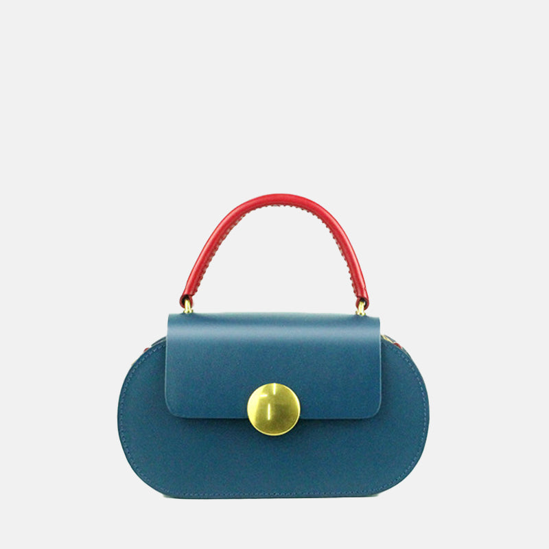Women’s Mini Flap Genuine Leather Clutch Bags with Crossbody Strap image 7