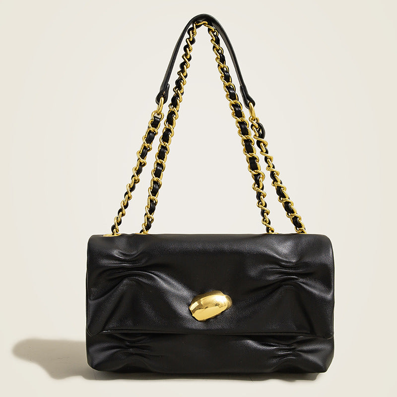 Women’s Slouchy Chain Bags in Vegan Leather image 5