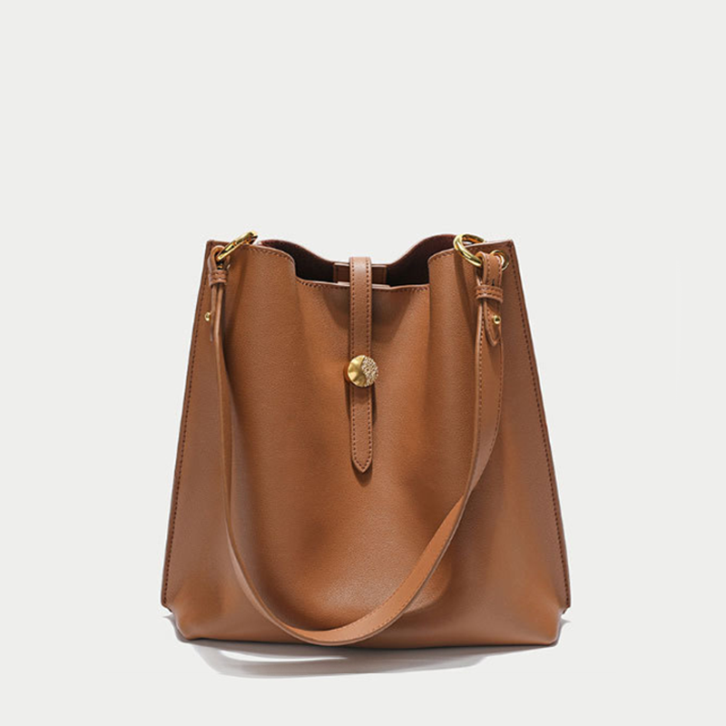 Women’s Leather Shoulder Tote Bags with Interior Pouch image