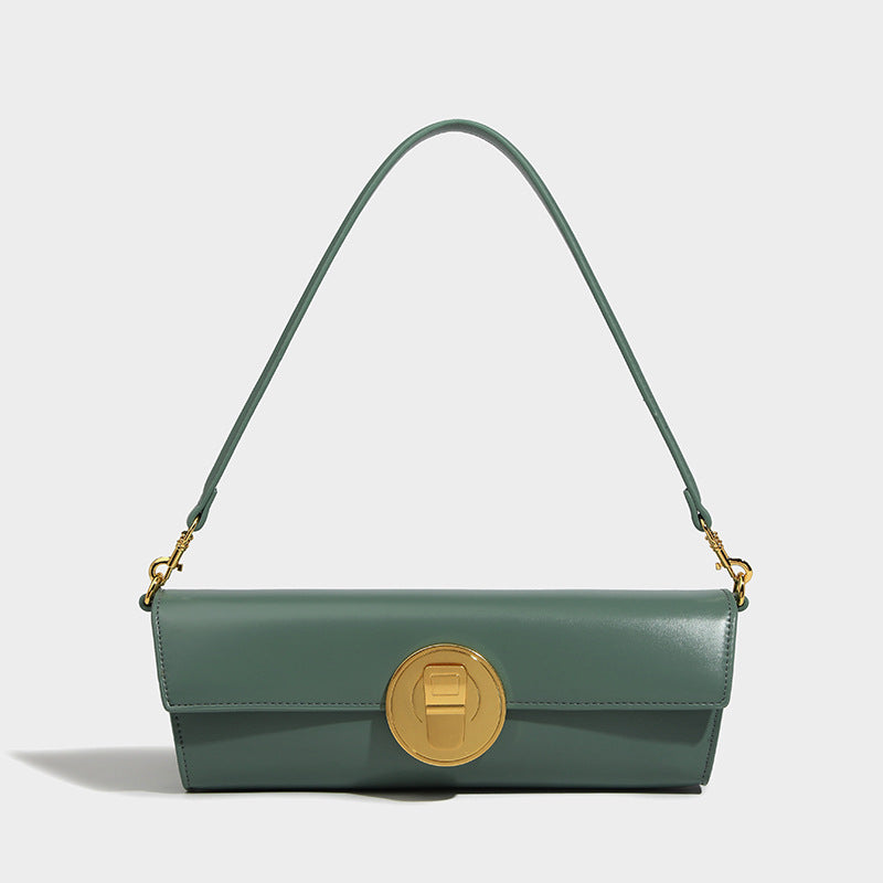 Women’s Cans Buckle Minimal Long Baguette Bags image 6
