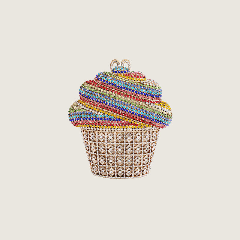 Women’s Rhinestones Cup of Ice Cream Evening Clutch image