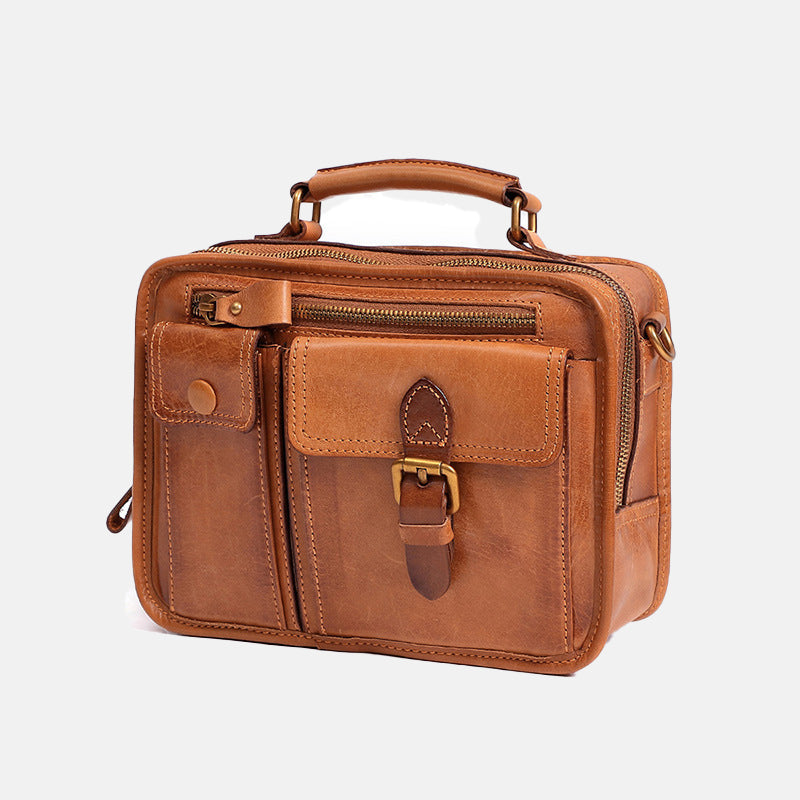 Women’s Small Vintage Genuine Leather Briefcase Shoulder Bags image 8