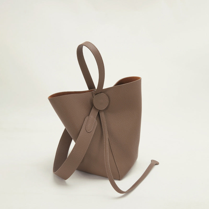 Women’s Genuine Leather Shoulder Bucket Tote Bags (3 Piece Set) image 6