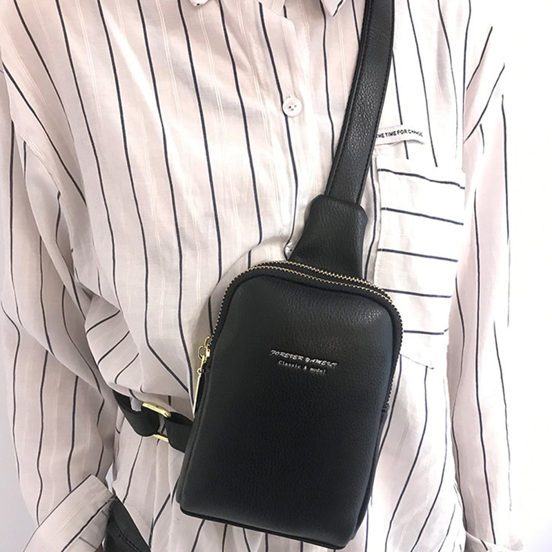 Women’s Minimal Textured Crossbody Sling Bags in Vegan Leather image 4
