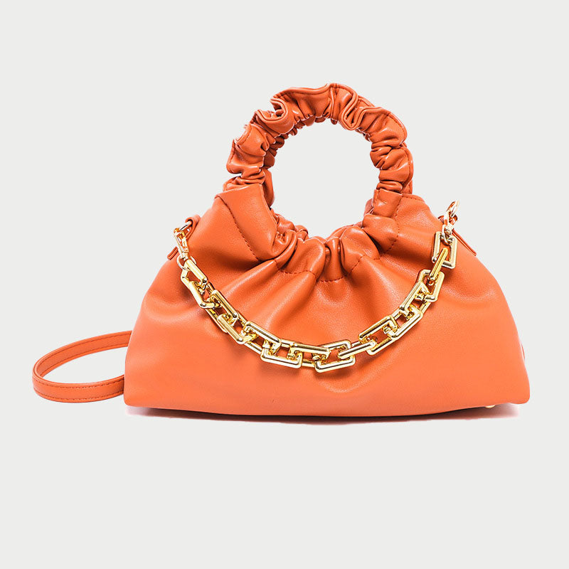 Women’s Slouchy Top Handle Bags with Chains image 2