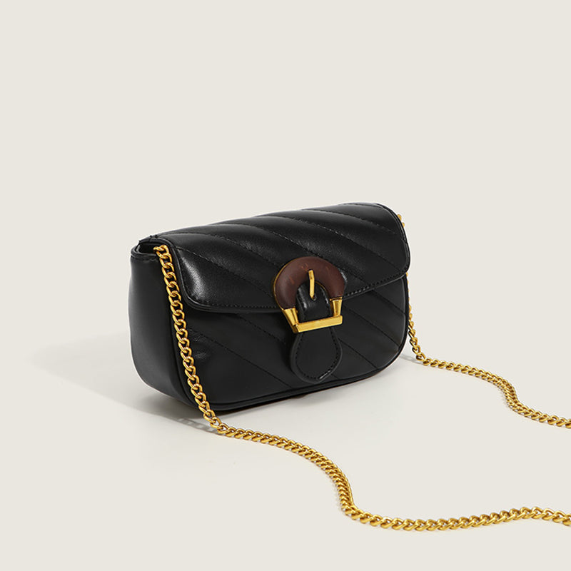 Women’s Quilted Mini Crossbody Bags with Buckle image 2