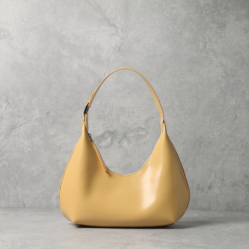 Women’s Genuine Leather Half Moon Hobo Bags image 7