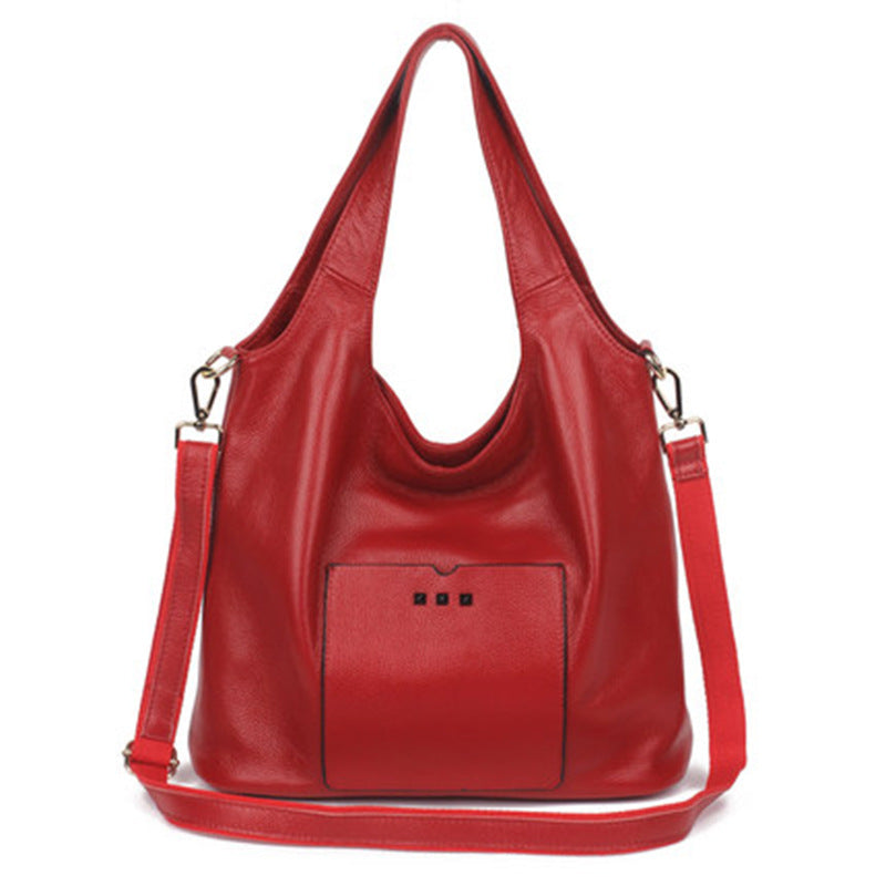 Women’s Soft Genuine Leather Studs Hobo Bags image 5