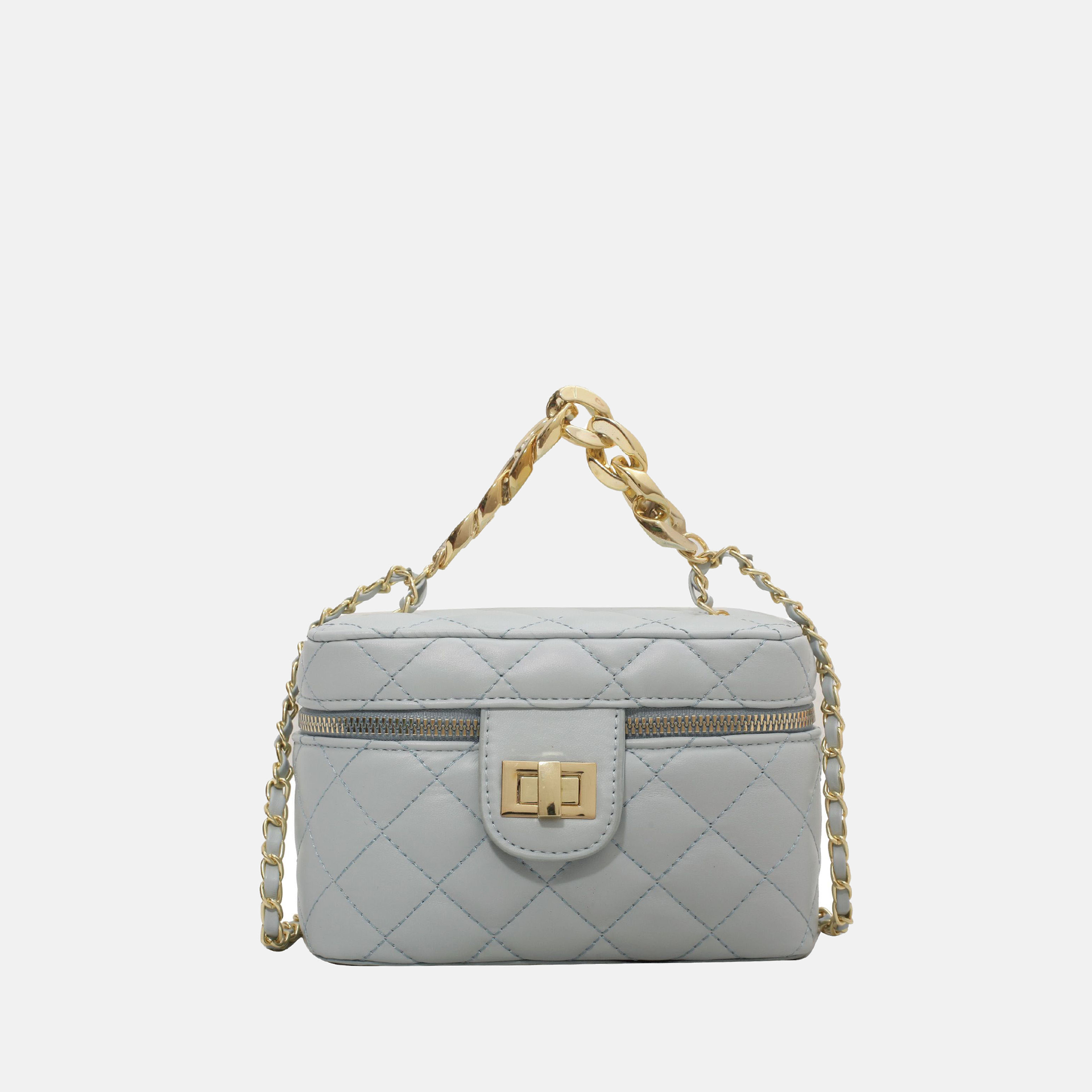 Women’s Vegan Quilted Box Chain Bags image 2