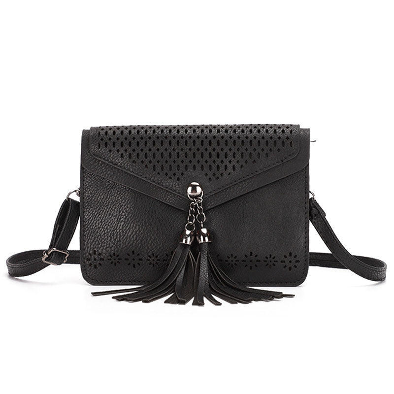 Women’s Hollow Out Mini Crossbody Bags with Tassel image 5