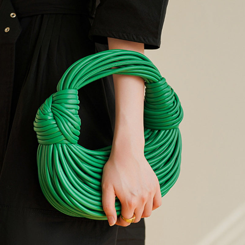 Women’s Genuine Leather Noodles Clutch Bags image 5