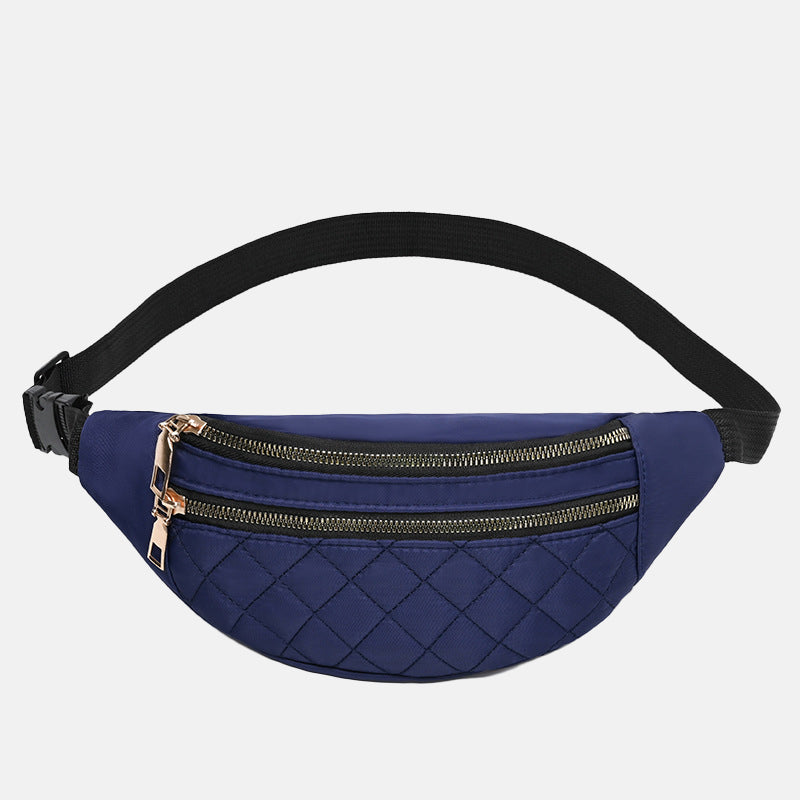 Women’s Quilted Double Zipper Waist Fanny Packs image 4