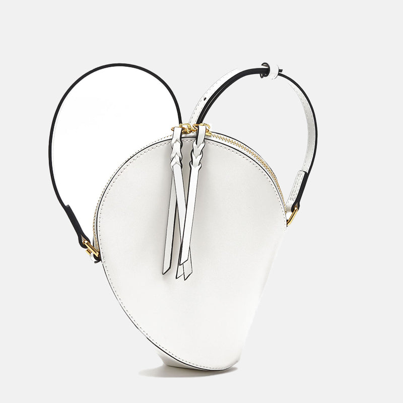 Women’s Irregular Ellipse Mini Shoulder Bags in Vegan Leather image 4
