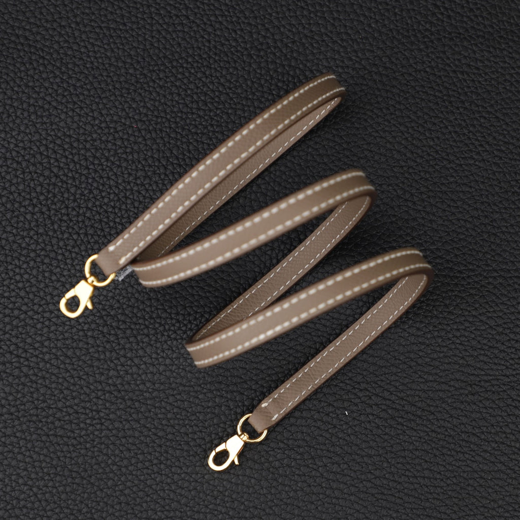Artisanal Epsom Leather Bandoulière (10mm Ultra-Slim): Hand-Stitched Crossbody Strap Compatible with Mini Kelly II Bag