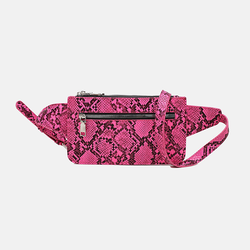 Women’s Python Square Waist Packs in Vegan Leather image 8