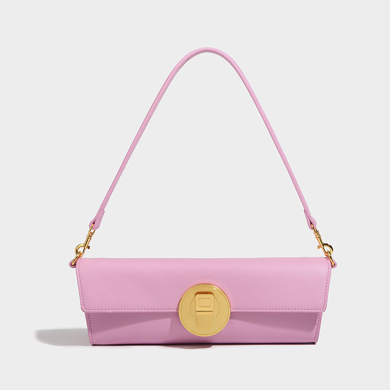 Women’s Cans Buckle Minimal Long Baguette Bags image 7