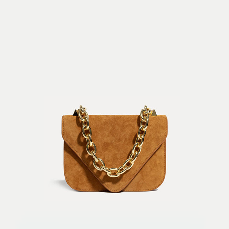 Women’s Genuine Leather Envelope Bags Chains Shoulder Purse image 4