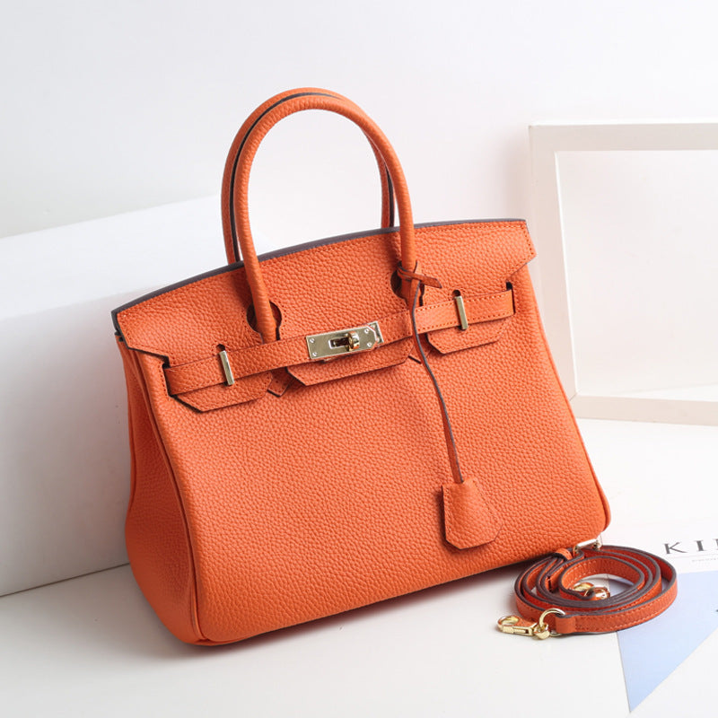 Women’s Genuine Leather Top Handle Handbags – 25cm image 2