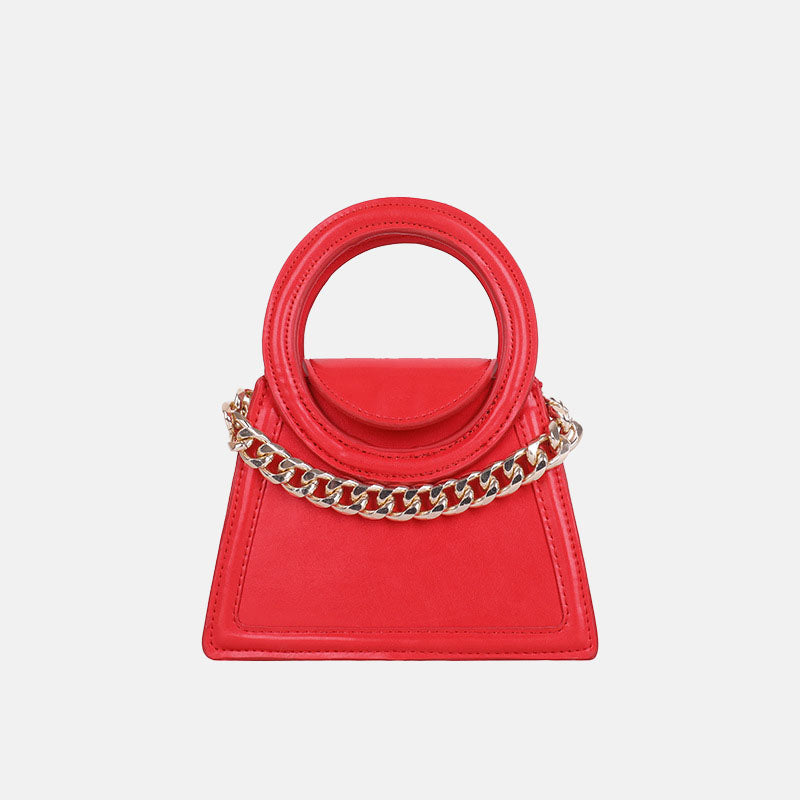 Women’s Mini Round Top Handle Handbags with Chains image 4