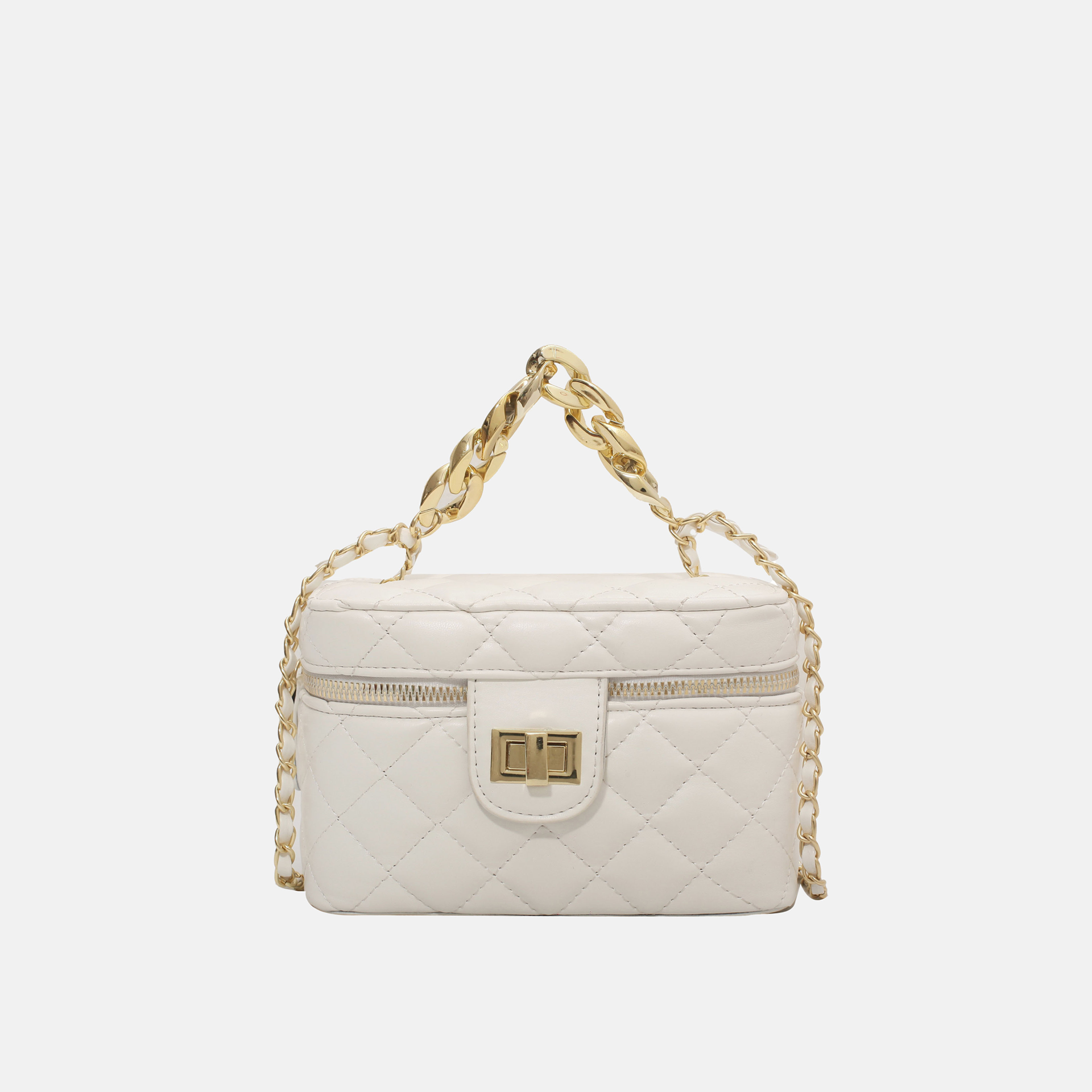 Women’s Vegan Quilted Box Chain Bags image 3