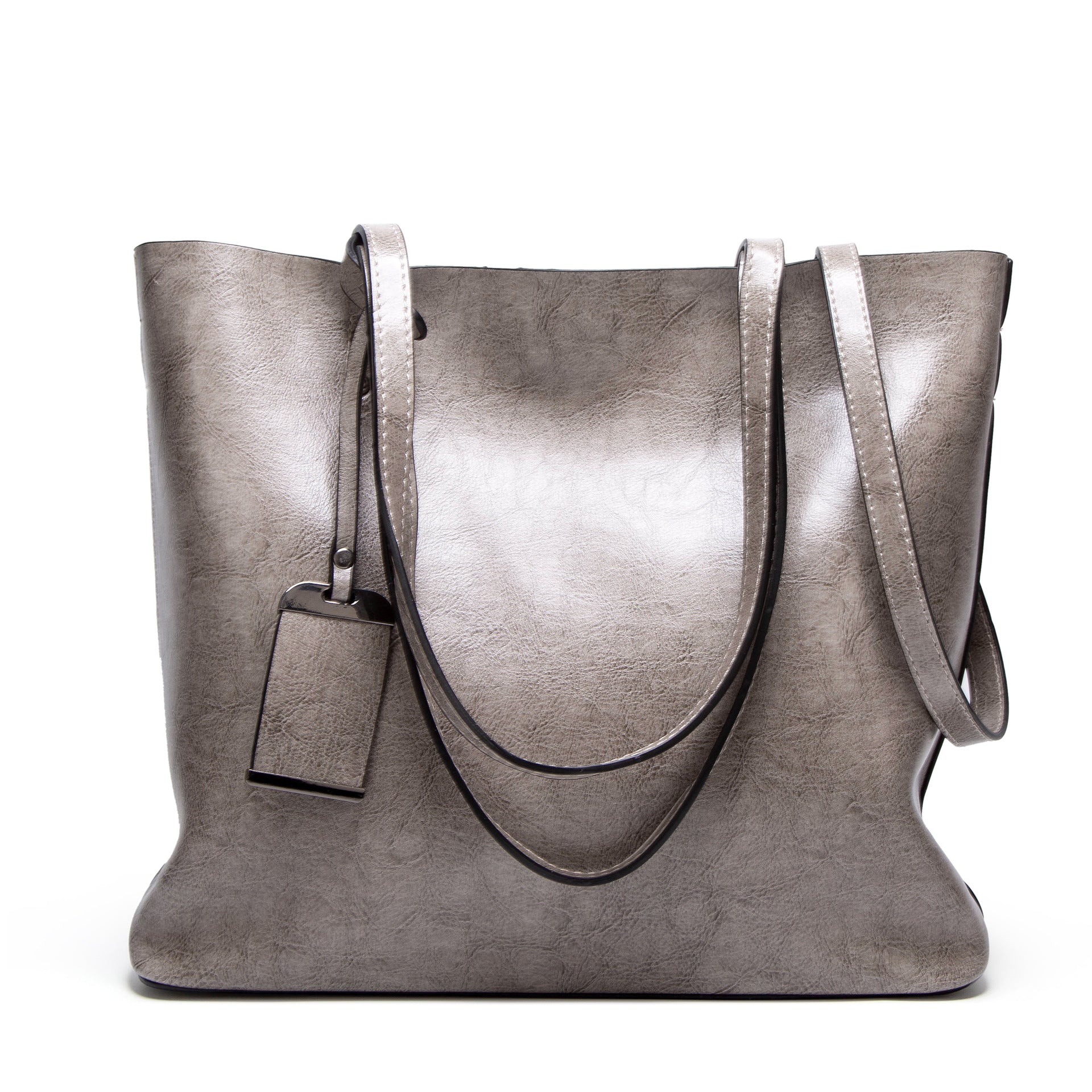Women’s Soft Vegan Leather Minimal Tote Bags image 7