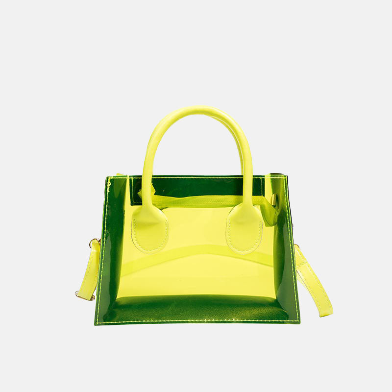 Women’s Small Clear PVC Satchel Handbags with Shoulder Strap image 4