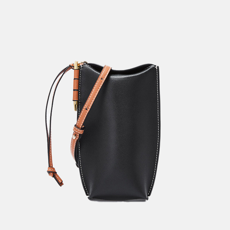 Women’s Genuine Leather Crossbody Mini Bucket Bags image 5
