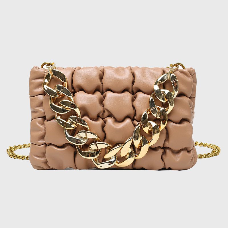 Women’s Quilted Slouchy Chains Crossbody Bags image 8
