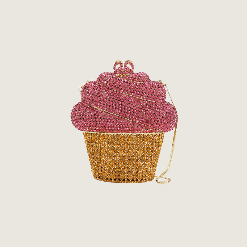 Women’s Rhinestones Cup of Ice Cream Evening Clutch image 3