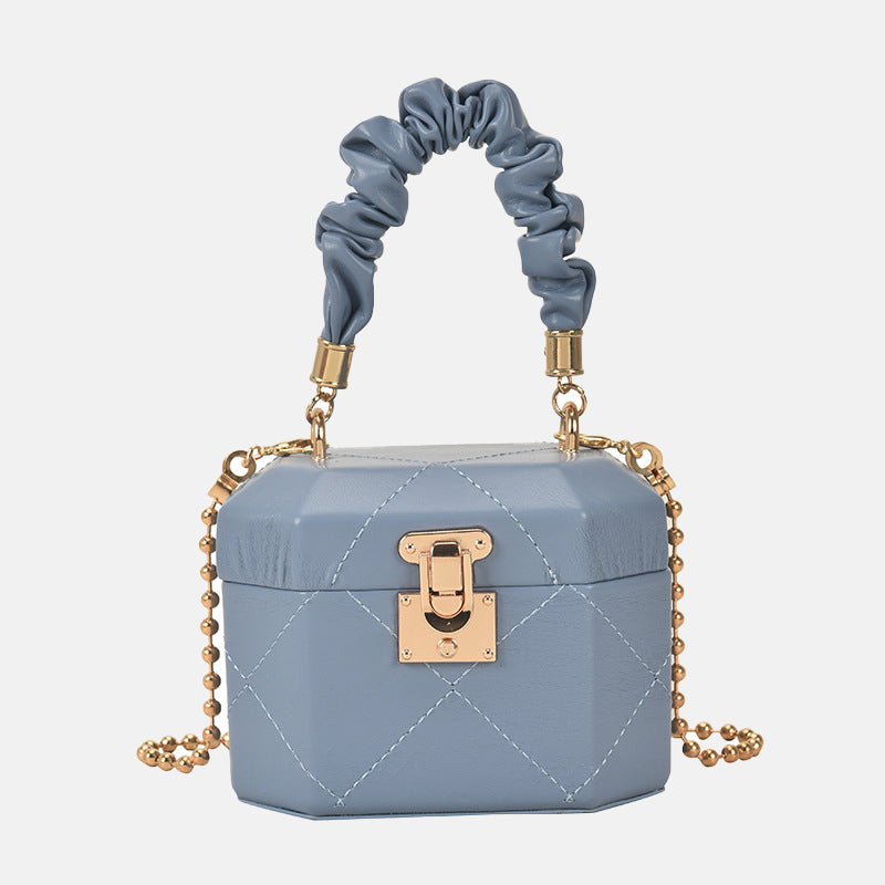 Women’s Quilted Mini Box Slouchy Top Handle Crossbody Bags image 10