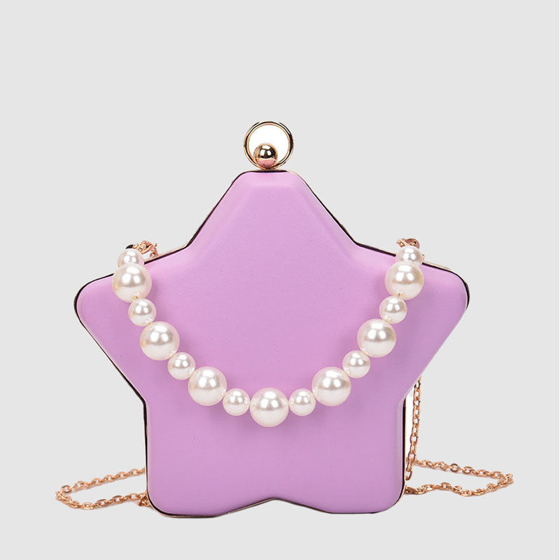 Women’s Star Pearls Chain Evening Clutch image