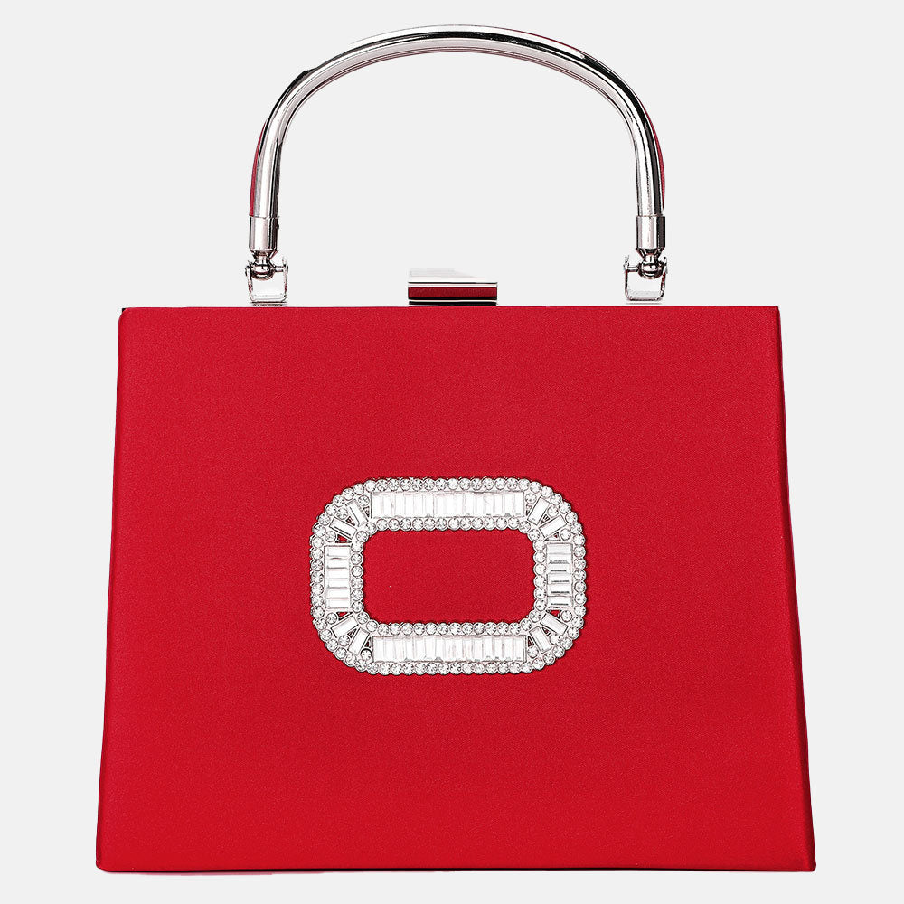 Women’s Circle Of Rhinestones Square Evening Bags image 6