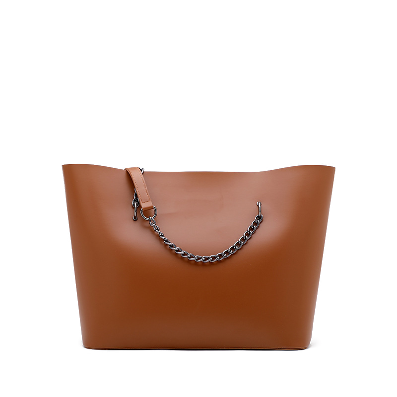 Women’s Vegan Leather Large Tote Bags with Chains image