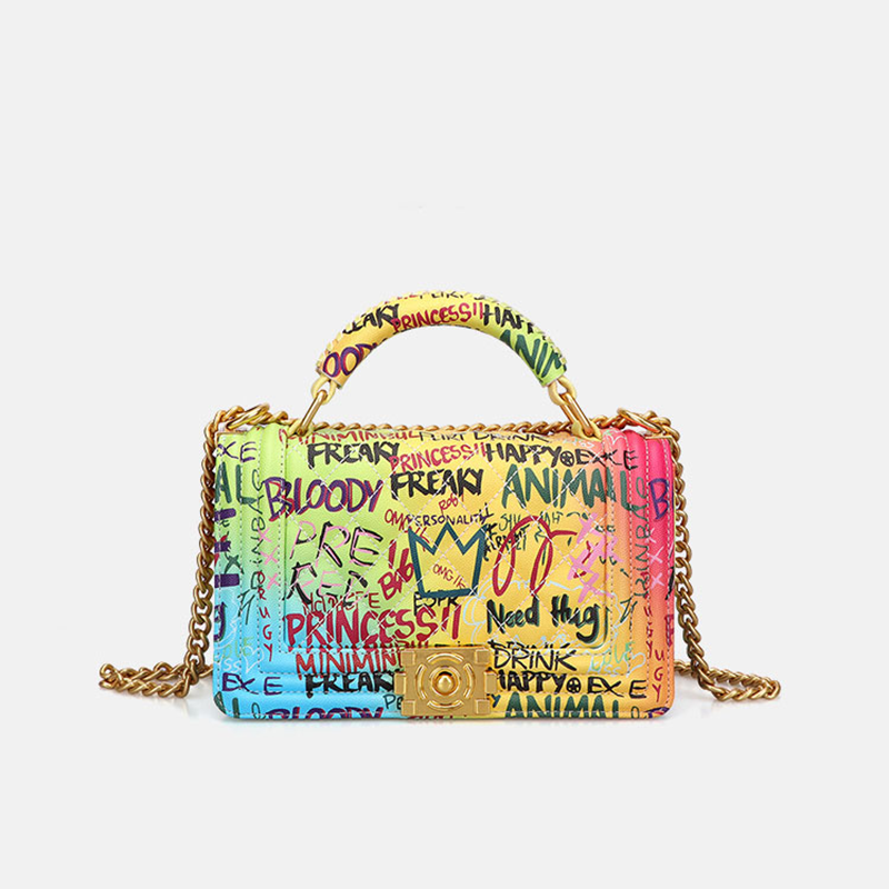 Women’s Graffiti Quilted Top Handle Crossbody Bags image