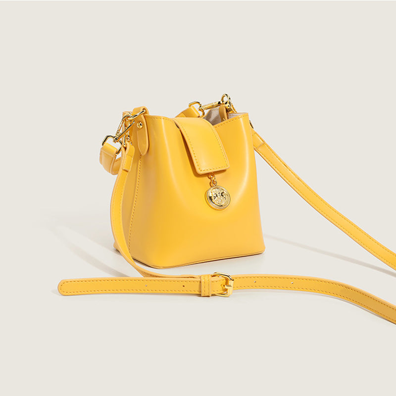 Women’s Vegan Leather Bucket Bags with Shoulder Strap image 6