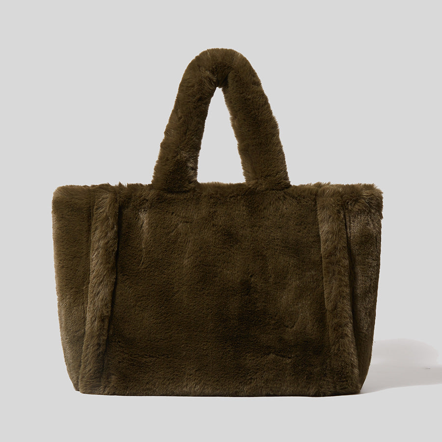 Women’s Large Faux Fur Tote Bags image 8