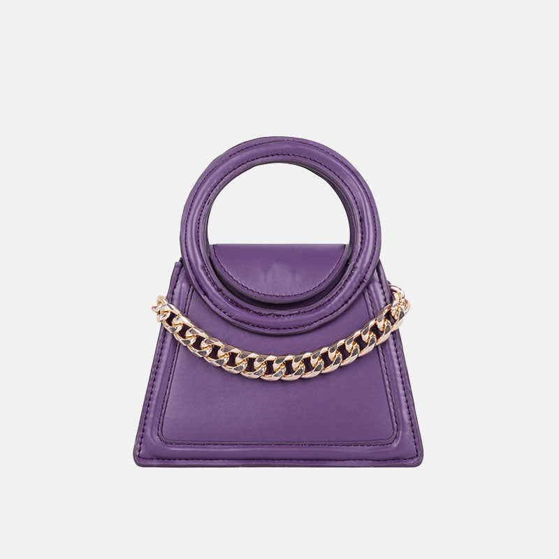 Women’s Mini Round Top Handle Handbags with Chains image 6