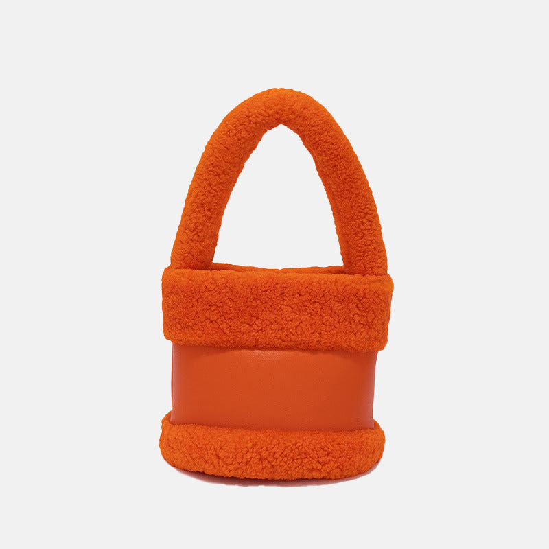 Women’s Furry Genuine Lambskin Mini Bucket Bags image 6