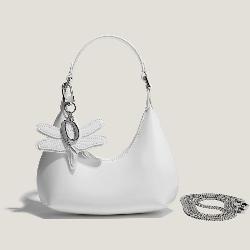 Women’s Genuine Leather Small Hobo Handbags with Crossbody Chains image 3