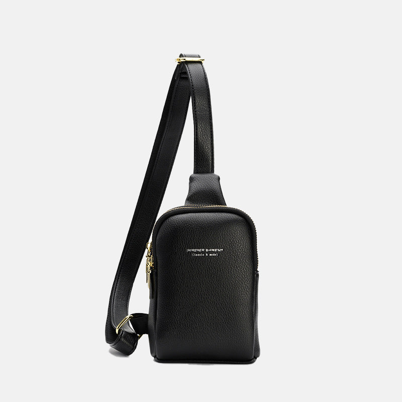 Women’s Minimal Textured Crossbody Sling Bags in Vegan Leather image