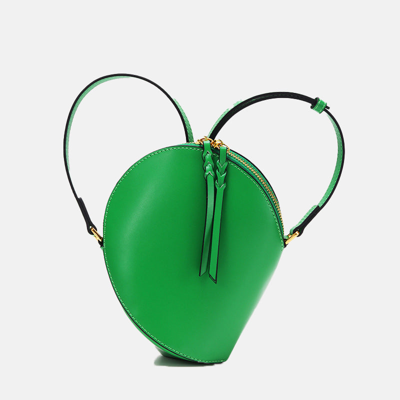 Women’s Irregular Ellipse Mini Shoulder Bags in Vegan Leather image 6